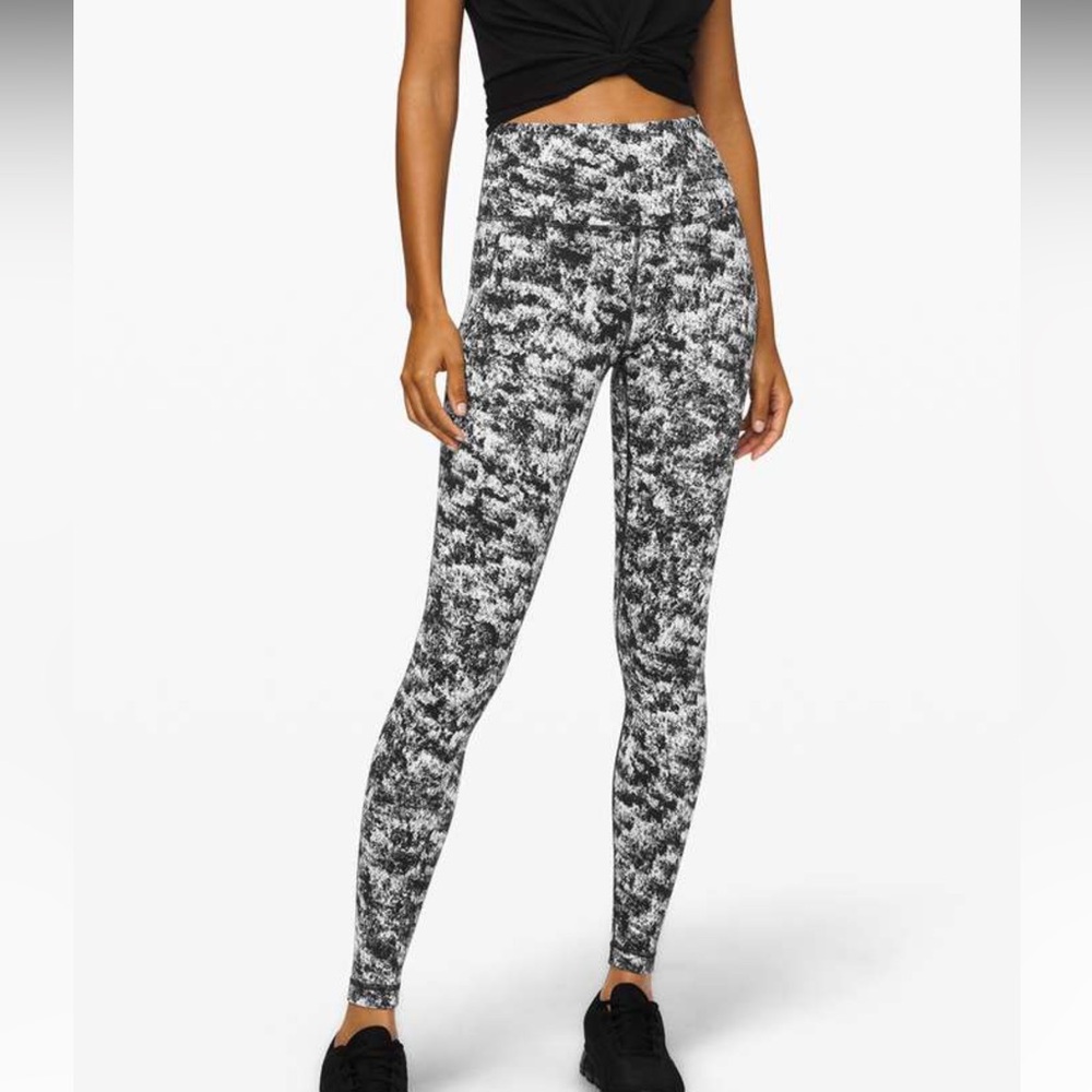 Lululemon Wunder Under High-Rise Tight Luxtreme Misted Jacquard Black White - 6